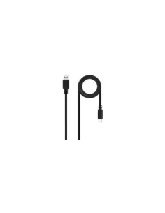 Cable USB 2.0 Nanocable 10.01.2101-L150/ USB Tipo-C Macho - USB Macho/ 480Mbps/ 1.5m/ Negro