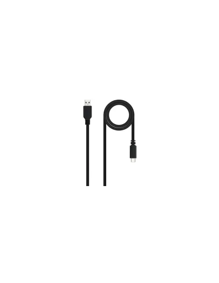 Cable USB 2.0 Nanocable 10.01.2101-L150/ USB Tipo-C Macho - USB Macho/ 480Mbps/ 1.5m/ Negro