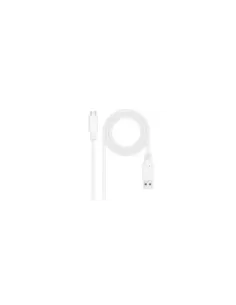 Cable USB 2.0 Nanocable 10.01.2101-L150-W/ USB Tipo-C Macho - USB Macho/ 480Mbps/ 1.5m/ Blanco