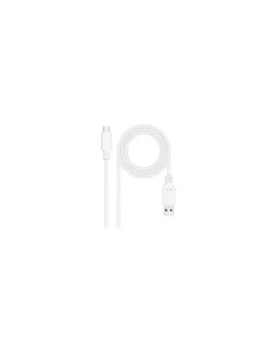 Cable USB 2.0 Nanocable 10.01.2101-L150-W/ USB Tipo-C Macho - USB Macho/ 480Mbps/ 1.5m/ Blanco