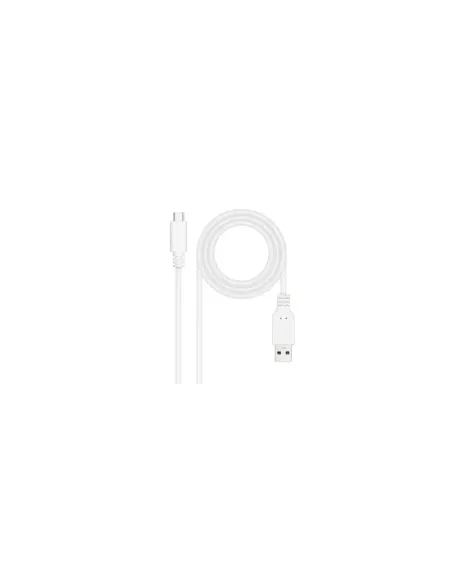 Cable USB 2.0 Nanocable 10.01.2101-L150-W/ USB Tipo-C Macho - USB Macho/ 480Mbps/ 1.5m/ Blanco