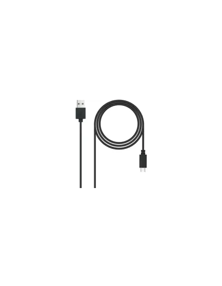Cable USB 2.0 Nanocable 10.01.2103/ USB Macho - USB Tipo-C Macho/ 480Mbps/ 3m/ Negro