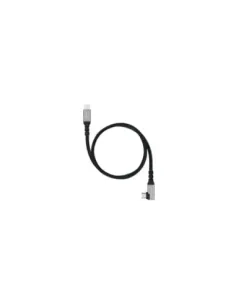 Cable USB 3.2 Tipo-C Acodado Nanocable 10.01.4702/ USB Tipo-C Macho - USB Tipo-C Macho/ Hasta 100W/ 10Gbps/ 2m/ Negro
