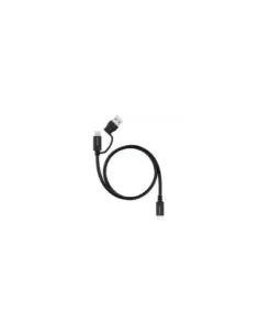 Cable USB 3.2 Tipo-C Nanocable 10.01.4800/ USB Tipo-C Macho/ USB Macho - USB Tipo-C Macho/ Hasta 60W/ 10Gbps/ 50cm/ Negro