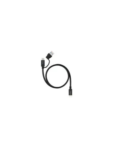 Cable USB 3.2 Tipo-C Nanocable 10.01.4803/ USB Tipo-C Macho/ USB Macho - USB Tipo-C Macho/ Hasta 60W/ 10Gbps/ 3m/ Negro