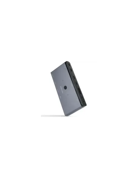 Switch Conmutador 8K Nanocable 10.12.0003/ 1x HDMI/ 1x DisplayPort/ 3x USB/ 2x USB Tipo-C/ 1x Jack 3.5mm/ 2x USB Tipo-C PD