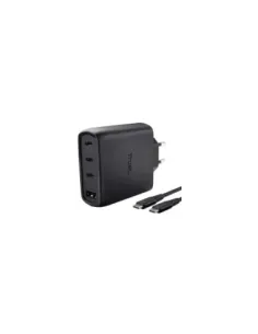 Cargador de Pared GaN Trust Maxo 65W 26067/ 3xUSB Tipo-C/ 1xUSB/ Incluye Cable USB Tipo-C/ 65W