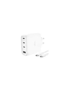 Cargador de Pared GaN Trust Maxo 65W 26068/ 3xUSB Tipo-C/ 1xUSB/ Incluye Cable USB Tipo-C/ 65W