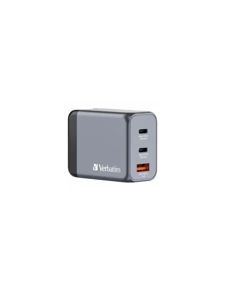 Cargador de Pared Universal GaN para Viaje Verbatim GNC-65/ 2xUSB Tipo-C/ 1xUSB/ 65W
