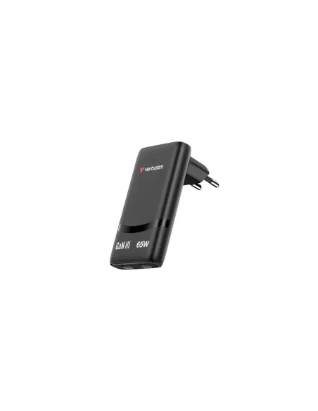 Cargador de Pared GaN Verbatim Fold 'n' Go/ 2xUSB Tipo-C/ 65W