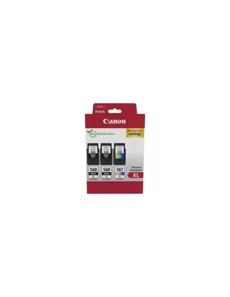 Cartucho de Tinta Original Canon PG-560XL + CL-561XL Multipack Alta Capacidad/ 2x Negro/ Tricolor