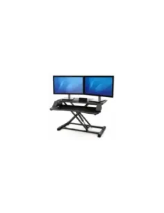 Soporte de Sobremesa Elevable Fellowes Sit-Stand Lotus Corsivo/ hasta 15kg/ Negro
