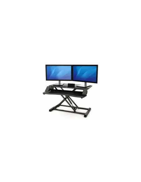 Soporte de Sobremesa Elevable Fellowes Sit-Stand Lotus Corsivo/ hasta 15kg/ Negro