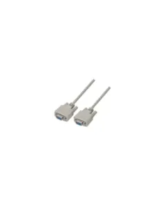 Cable Serie NULL Modem Aisens A112-0067/ DB9 Hembra - DB9 Hembra/ Hasta 0.15W/ 1.6Mbps/ 1.8m/ Beige