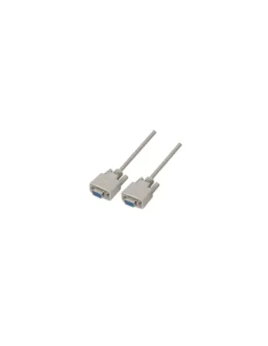 Cable Serie NULL Modem Aisens A112-0067/ DB9 Hembra - DB9 Hembra/ Hasta 0.15W/ 1.6Mbps/ 1.8m/ Beige