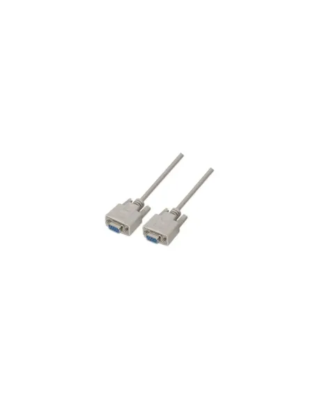 Cable Serie NULL Modem Aisens A112-0067/ DB9 Hembra - DB9 Hembra/ Hasta 0.15W/ 1.6Mbps/ 1.8m/ Beige