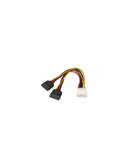Cable Duplicador de Alimentación Aisens A131-0161/ Molex 4 PIN Macho - 2x SATA Hembra/ Hasta 54W/ 20cm