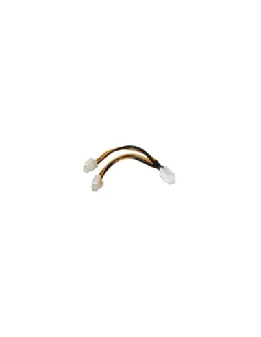 Cable Alimentación para Microprocesador Aisens A131-0166/ Molex 4+4 PIN Macho - Molex 4 PIN Hembra/ Hasta 54W/ 15cm