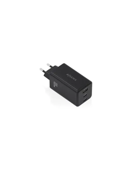 Cargador de Pared GaN Aisens ASCH-100W3P052-BK/ 2xUSB Tipo-C/ 1xUSB/ 100W
