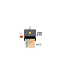 Lector de DNI y Tarjetas Aisens ASCR-SN02SD-BK/ USB 2.0/ Negro