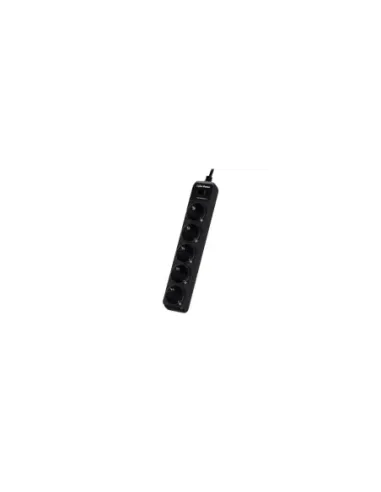 Regleta con interruptor Cyberpower B0520SC0-DE/ 5 Tomas de corriente/ Cable 1.8m/ Negra
