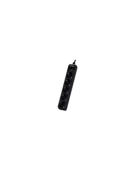Regleta con interruptor Cyberpower B0520SC0-DE/ 5 Tomas de corriente/ Cable 1.8m/ Negra