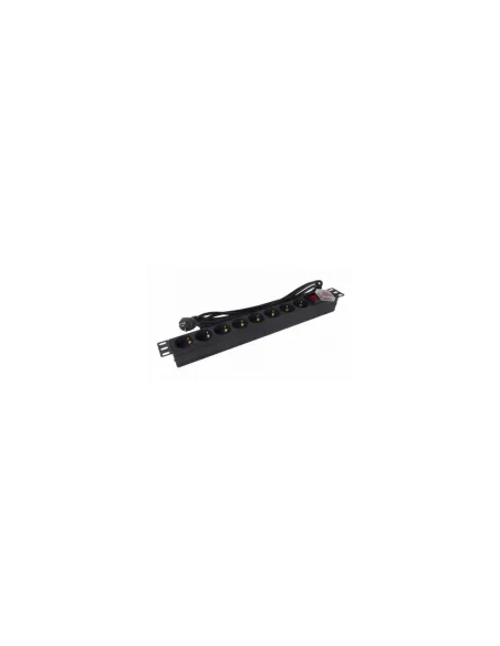 Regleta con Interruptor Phasak BNS 1520/ 8 Tomas de Corriente/ Cable 3m/ Negro