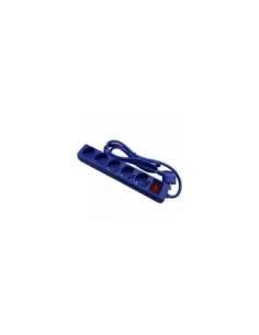 Regleta con Interruptor Phasak BN 0825/ 5 Tomas de Corriente/ Cable 1.8m/ Azul