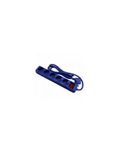 Regleta con Interruptor Phasak BN 0825/ 5 Tomas de Corriente/ Cable 1.8m/ Azul