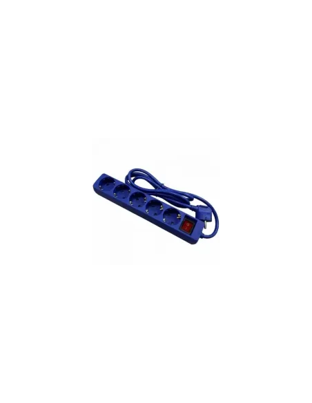 Regleta con Interruptor Phasak BN 0825/ 5 Tomas de Corriente/ Cable 1.8m/ Azul