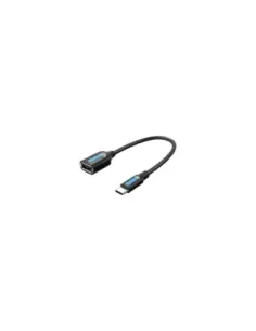 Cable USB 2.0 Tipo-C Vention CCSBB/ USB Tipo-C Macho - USB Hembra/ 15cm/ 480Mbps/ Negro