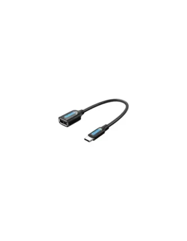 Cable USB 2.0 Tipo-C Vention CCSBB/ USB Tipo-C Macho - USB Hembra/ 15cm/ 480Mbps/ Negro