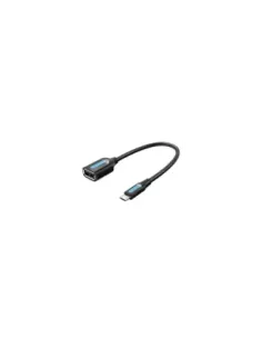 Cable USB 2.0 Vention CCUBB/ MicroUSB Macho - USB Hembra/ 480Mbps/ 15cm/ Negro