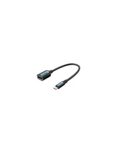 Cable USB 2.0 Vention CCUBB/ MicroUSB Macho - USB Hembra/ 480Mbps/ 15cm/ Negro