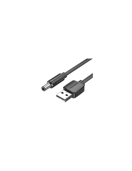 Cable Alimentación Vention CEYBD/ USB-A Macho - DC 5.5mm Macho/ 50cm/ Negro