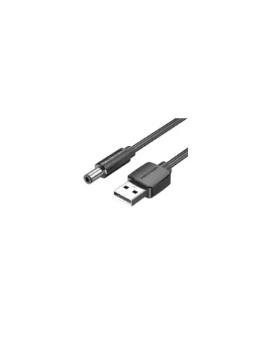Cable Alimentación Vention CEYBF/ USB-A Macho - DC 5.5mm Macho/ 1m/ Negro