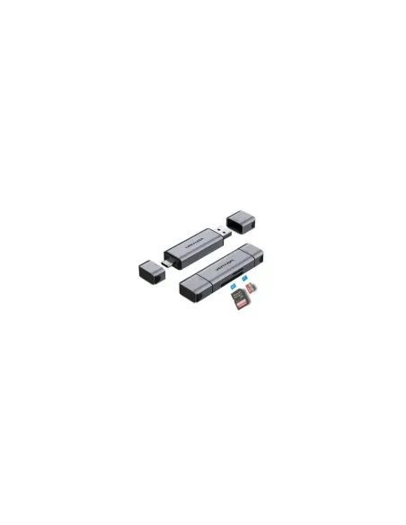 Lector de Tarjetas Externo Vention CLKB0/ USB 3.0 y USB Tipo-C