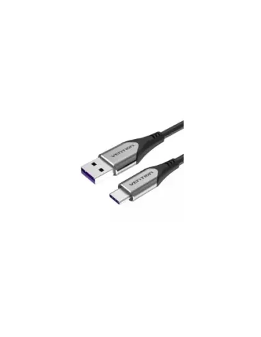 Cable USB 2.0 Tipo-C Vention COFHG/ USB Tipo-C Macho - USB Macho/ Hasta 100W/ 480Mbps/ 1.5m/ Gris