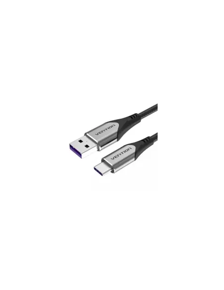 Cable USB 2.0 Tipo-C Vention COFHG/ USB Tipo-C Macho - USB Macho/ Hasta 100W/ 480Mbps/ 1.5m/ Gris