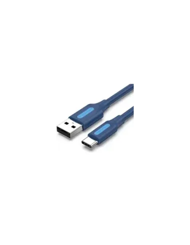 Cable USB 2.0 Tipo-C Vention COKLF/ USB Tipo-C Macho - USB Macho/ 480Mbps/ 1m/ Azul