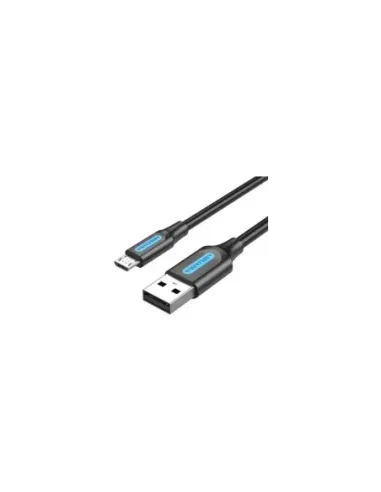 Cable USB 2.0 Vention COLBC/ USB Macho - MicroUSB Macho/ 480Mbps/ 25cm/ Negro