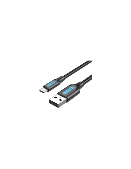 Cable USB 2.0 Vention COLBF/ USB Macho - MicroUSB Macho/ 480Mbps/ 1m/ Negro