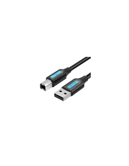 Cable USB 2.0 Impresora Vention COQBI/ USB Tipo-B Macho - USB Macho/ 480Mbps/ 3m/ Negro