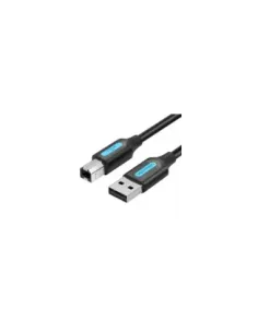 Cable USB 2.0 Impresora Vention COQBJ/ USB Tipo-B Macho - USB Macho/ 480Mbps/ 5m/ Negro