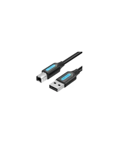 Cable USB 2.0 Impresora Vention COQBN/ USB Tipo-B Macho - USB Macho/ 480Mbps/ 15m/ Negro