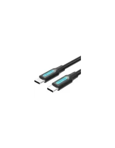 Cable USB 2.0 Tipo-C Vention COSBD/ USB Tipo-C Macho - USB Tipo-C Macho/ Hasta 60W/ 480Mbps/ 50cm/ Negro