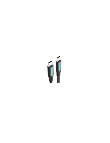 Cable USB 2.0 Tipo-C Vention COSBH/ USB Tipo-C Macho - USB Tipo-C Macho/ Hasta 60W/ 480Mbps/ 2m/ Negro