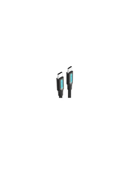 Cable USB 2.0 Tipo-C Vention COSBH/ USB Tipo-C Macho - USB Tipo-C Macho/ Hasta 60W/ 480Mbps/ 2m/ Negro
