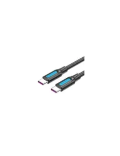 Cable USB 2.0 Tipo-C Vention COTBD/ USB Tipo-C Macho - USB Tipo-C Macho/ Hasta 100W/ 480Mbps/ 50cm/ Negro