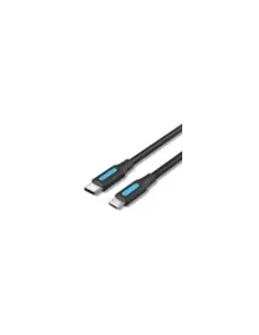 Cable USB 2.0 Tipo-C Vention COVBH/ USB Tipo-C Macho - MicroUSB Macho/ 480Mbps/ 2m/ Negro